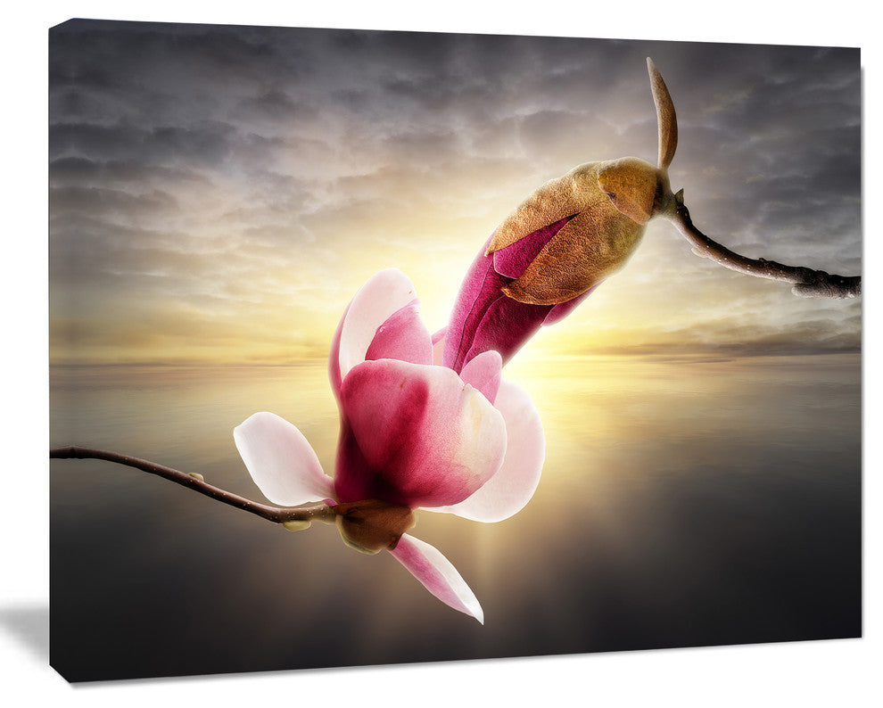 Beautiful Magnolia Flowers, Large Floral Canvas Art Print, 60x40