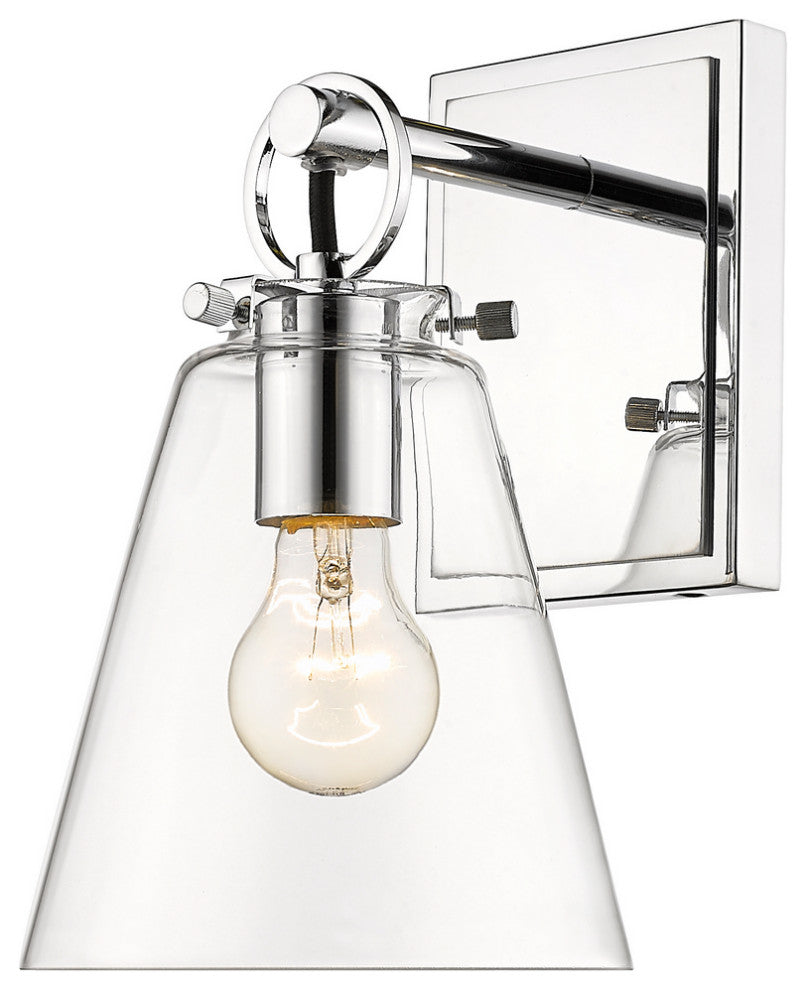Zlite 483-1S-CH 1-Light Wall Sconce, Clear