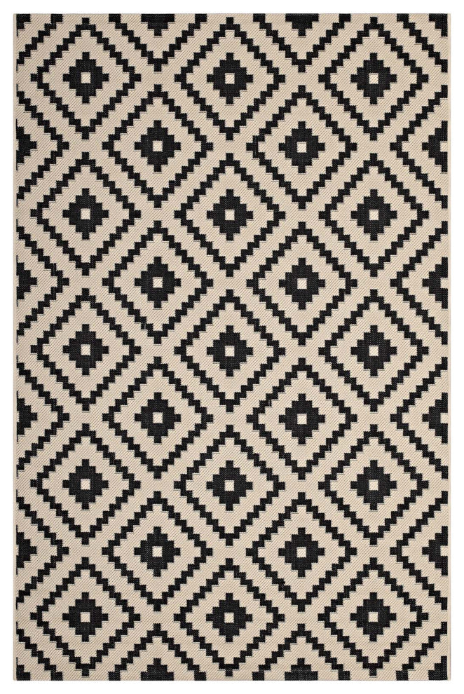 Perplex Geometric Diamond Trellis 9x12 Indoor and Outdoor Area Rug