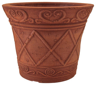 Scroll Grower Pot, Terra-Cotta