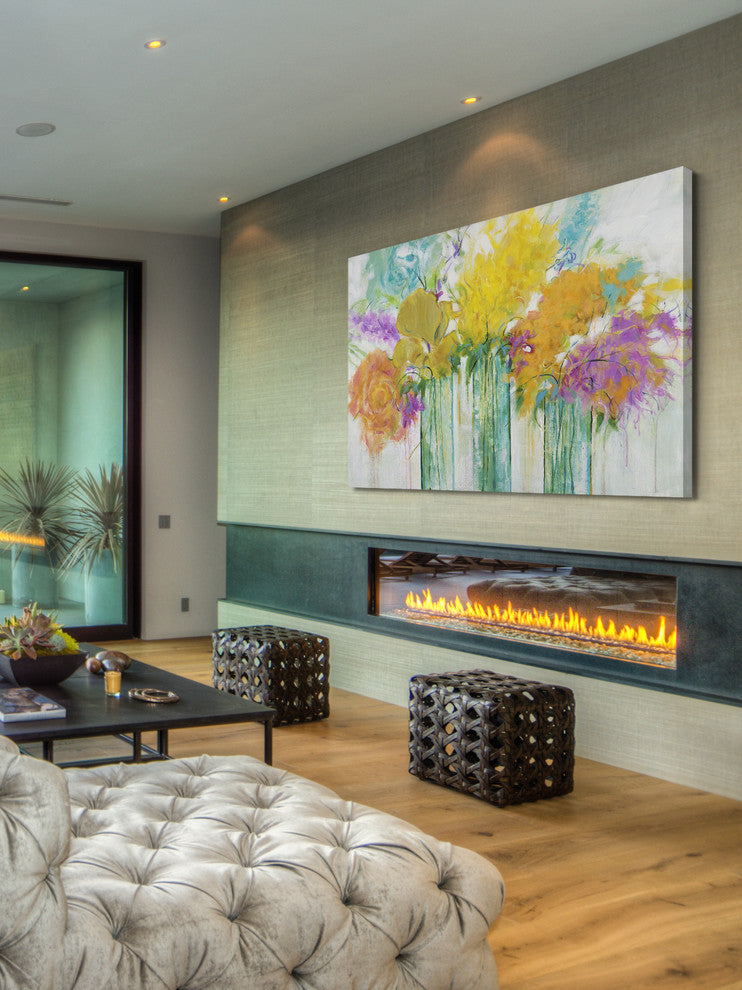 Marmont Hill, "Warm Summer Blooms I" by Julie Joy Print on Wrapped Canvas, 24x16