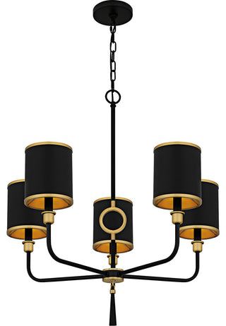 Quoizel LKY5028 Lockery 5 Light 27"W Chandelier - Matte Black