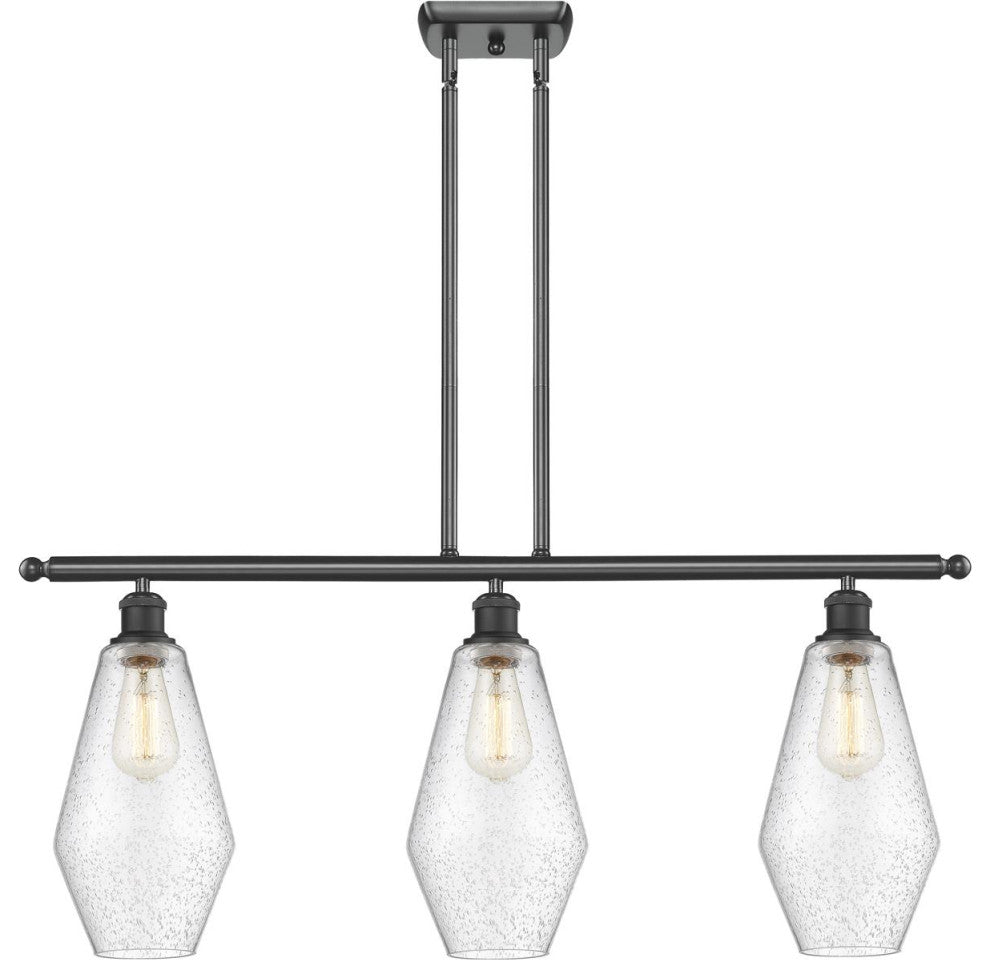 Innovations 516-3I-BK-G654-7 3-Light Island Light, Matte Black