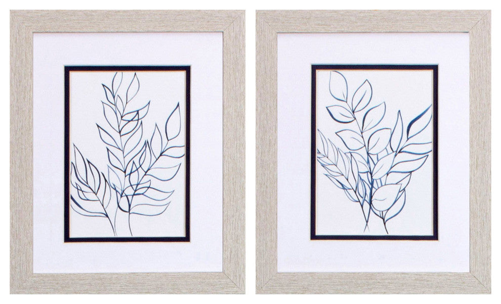 Blue Stems Framed Art, 2-Piece Set