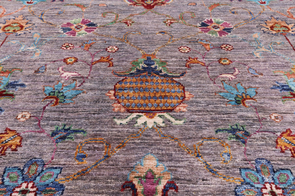 8' 10" X 11' 8" Persian Tabriz Hand Knotted Wool Rug Q8328