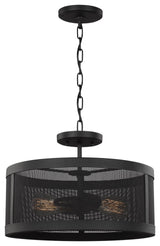Gereon 2-Lgiht Semi-Flush Convertible Pendant, Black