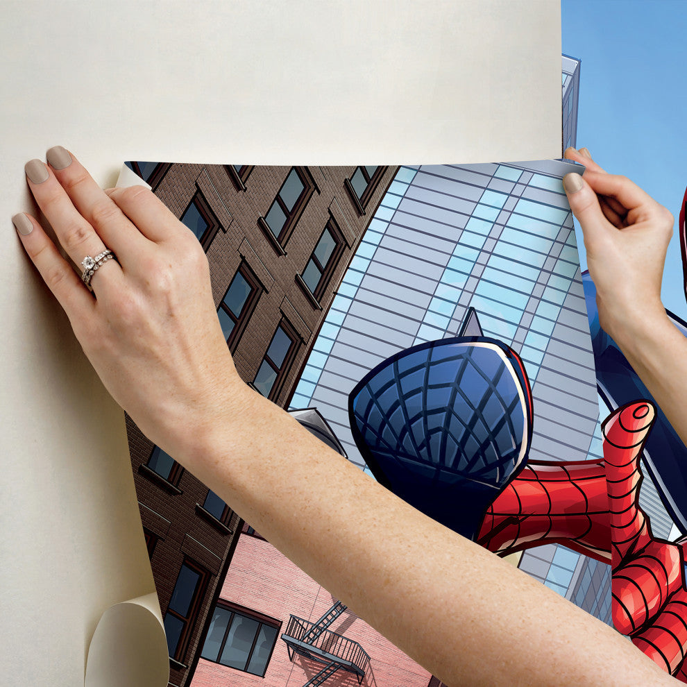 Blue Marvel Spider-Man Peel & Stick Wallpaper Mural