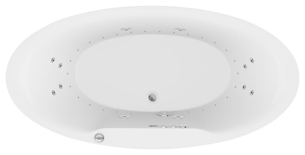 Heidi 5.7' Whirlpool and Air Freestanding Bath Tub, White