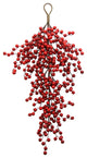 30"  Faux Waterproof Red Berry Christmas Teardrop