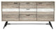 Benzara BM282045 Acacia Wood Sideboard Buffet Console Cabinet, 3 Drawers, Brown