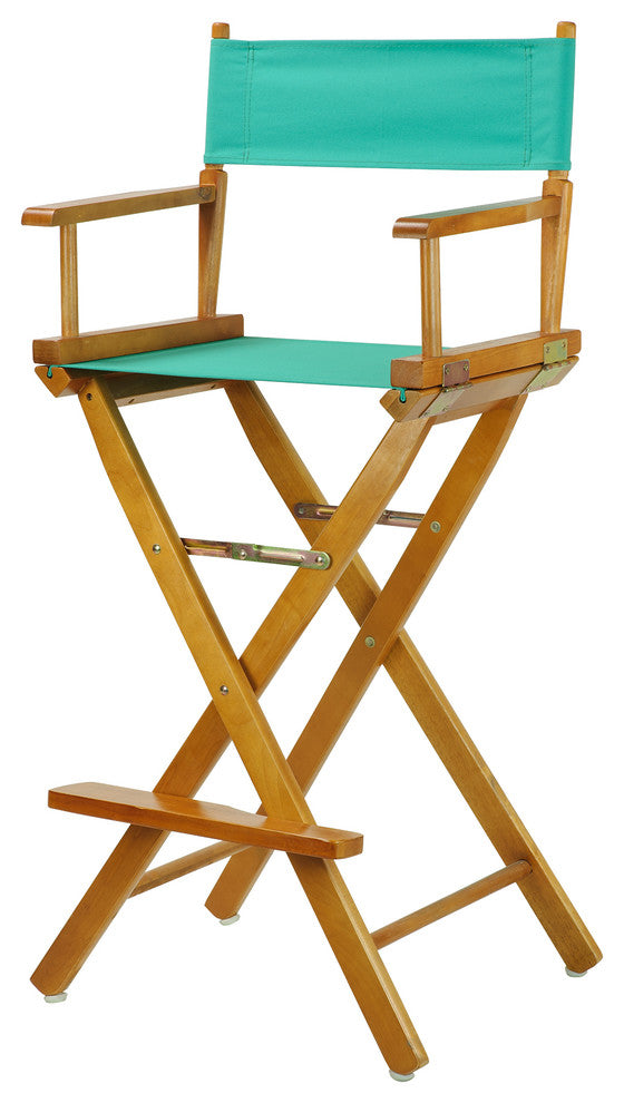 030" Director's Chair Honey Oak Frame-Teal Canvas