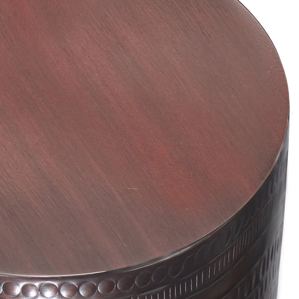 Johnsen Large Metal Accent Table, Oil Rubbed Bronze