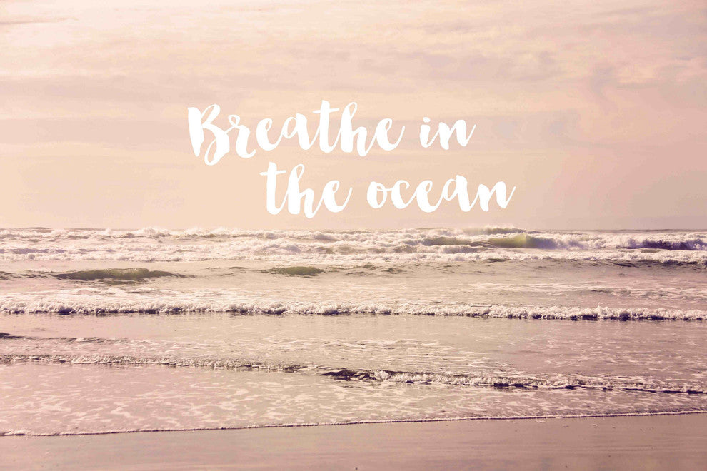 "Breathe in the Ocean" Print on Canvas by Sylvia Cook