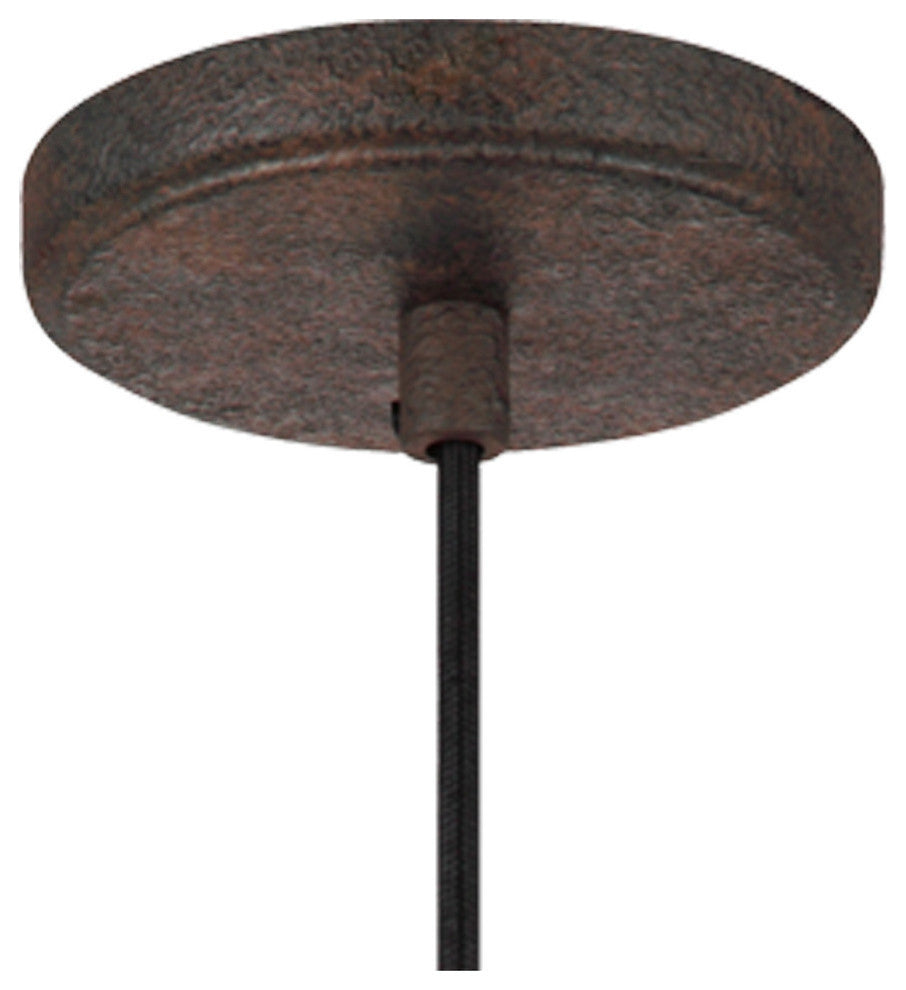 Generation Lighting 1-Light Mini-Pendant, Dark Weathered Iron