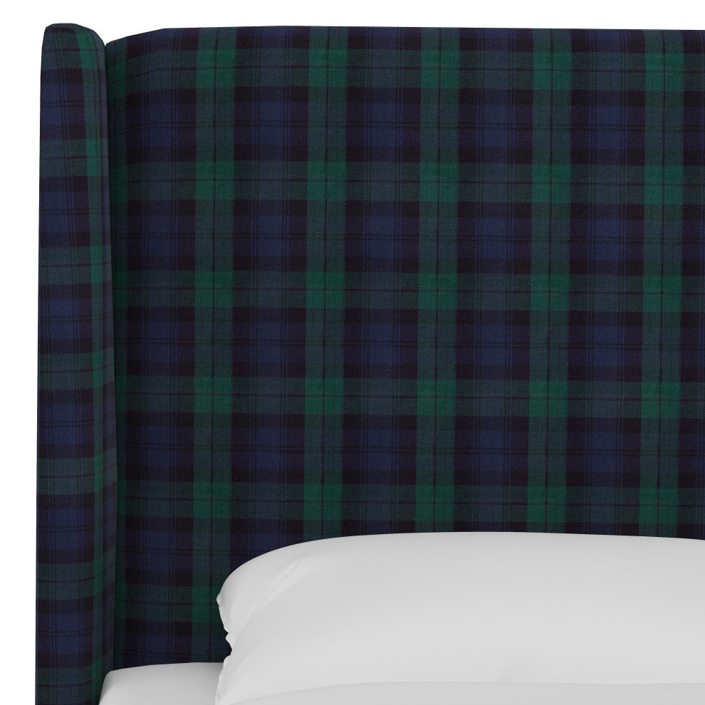 Maxwell Queen Wingback Bed, Blackwatch Blackwatch