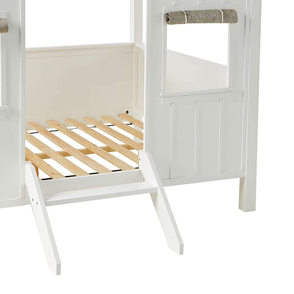 Spring Cottage Bed, White and Pink, Full