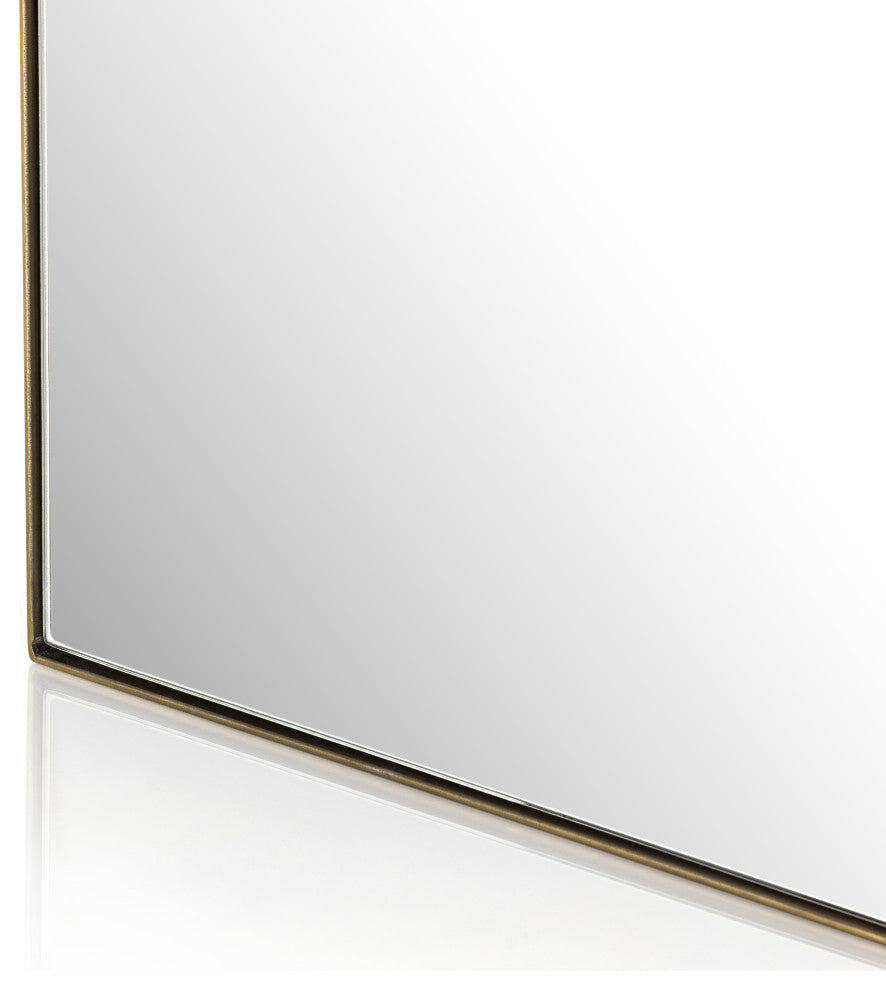 Jacques Floor Mirror-Antique Brass