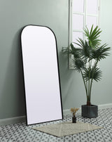 Metal Frame Arch Full Length Mirror 32X66 Inch, Black