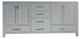 Avanity Modero 72" Double Vanity Only, Chilled Gray Finish