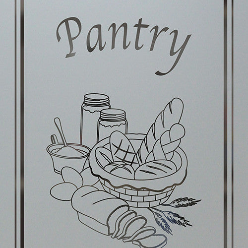 Pantry Door - Bread Basket - Primed - 30" x 84" - Knob on Right - Push Open