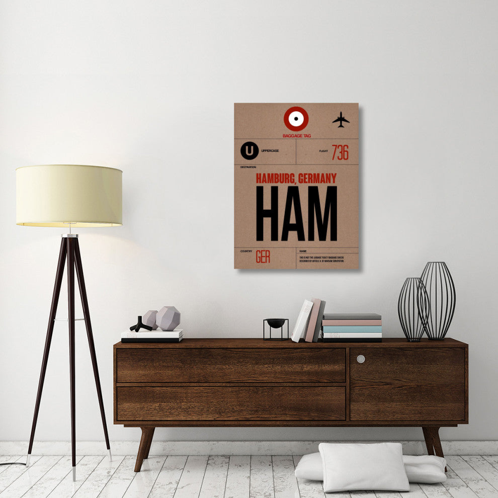 "HAM Hamburg Luggage Tag 1" Fine Art Print