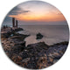 Gate To Africa Seashore In Mahdia, Beach Large Disc Metal Wall Art, 23"