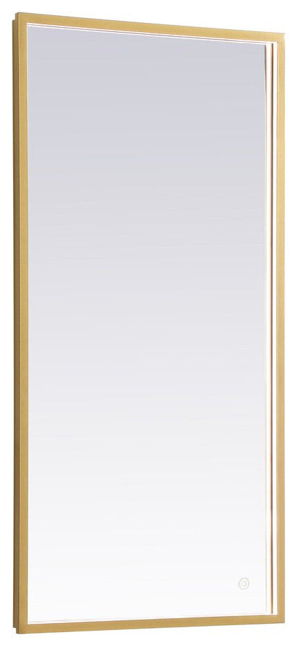 Modern Brass Led Mirror