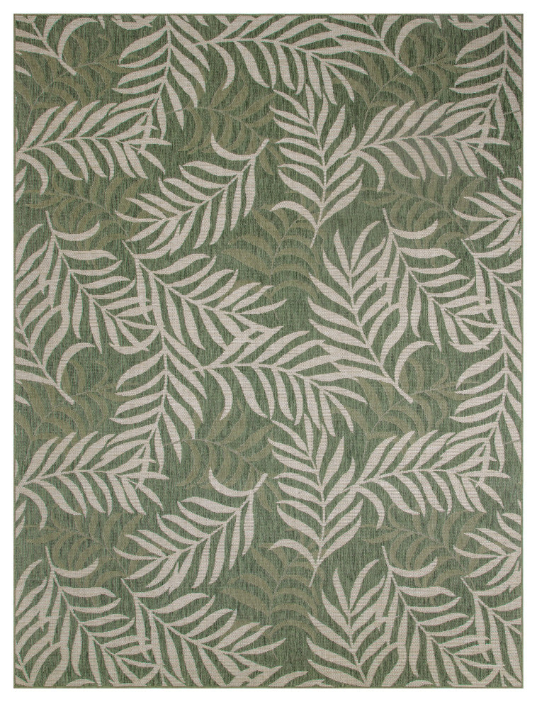 Nourison Garden Oasis 10' x 14' Green Ivory Tropical Rug