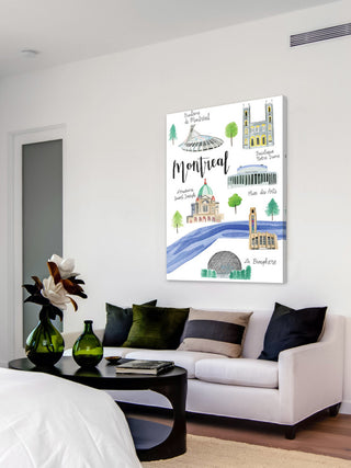 "Montreal Sights" Painting Print on Wrapped Canvas
