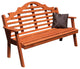 Cedar Marlboro Bench, Redwood Stain, 6 Foot