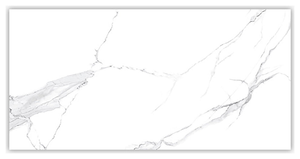 Calacatta White Polished 12x24 Porcelain Tile