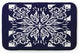 Blue Rectangular Cuban Tile  Pet Feeding Mat for Dogs or Cats