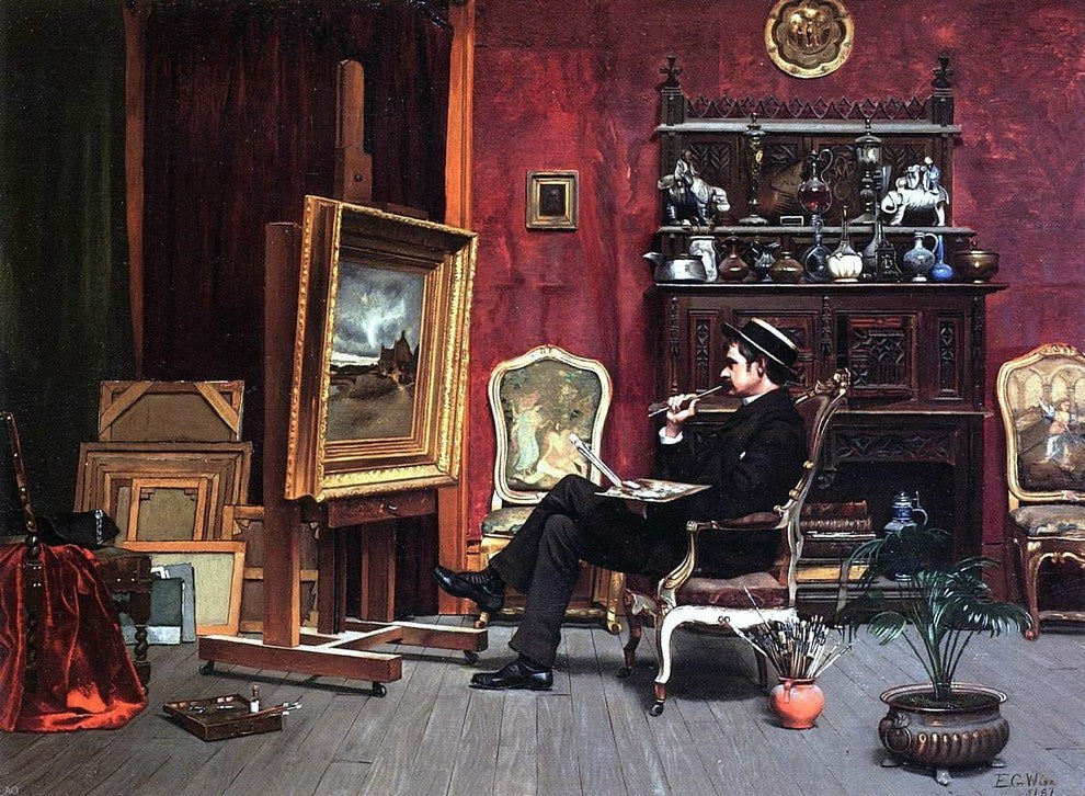 Ella G Wise Milne Ramsey in His Studio Wall Decal