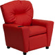 Flash Furniture Vinyl Upholstered Kids Recliner with Cup Holder in Red