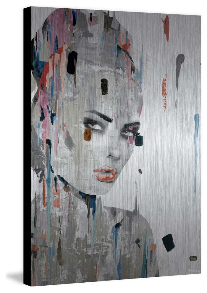 "Beauty Stare Down" Painting Print on Brushed Aluminum, 40"x60"
