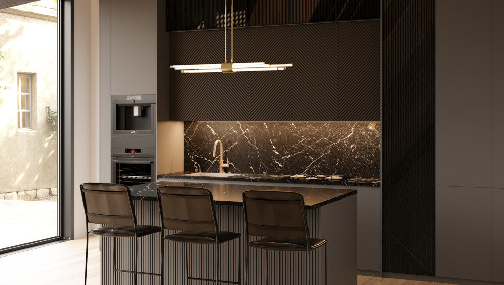 Quoizel PCTAL146 Talbott 46"W LED Linear Chandelier - Brushed Gold