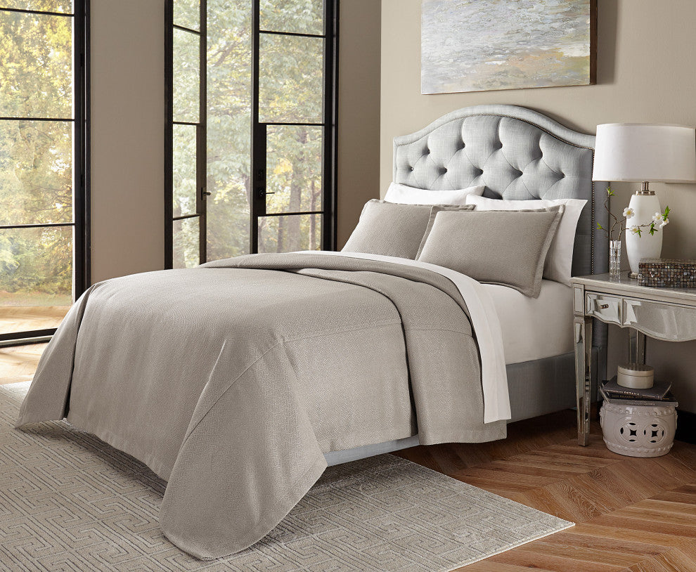 Port Orleans 3-Piece Queen Bed Throw Set - Gray