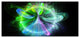 Bright Blue Fractal Vortices of Energy, Large Floral Canvas Art Print, 60"x28"