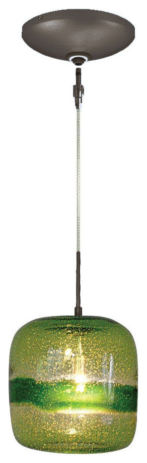 Light Low Voltage Pendant And Canopy Kit, Amber Bronze, Green Bronze