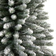 12' Flocked Pencil Faux Xmas Tree W/ 1000 Clear Lights & 1819 Bendable Branches