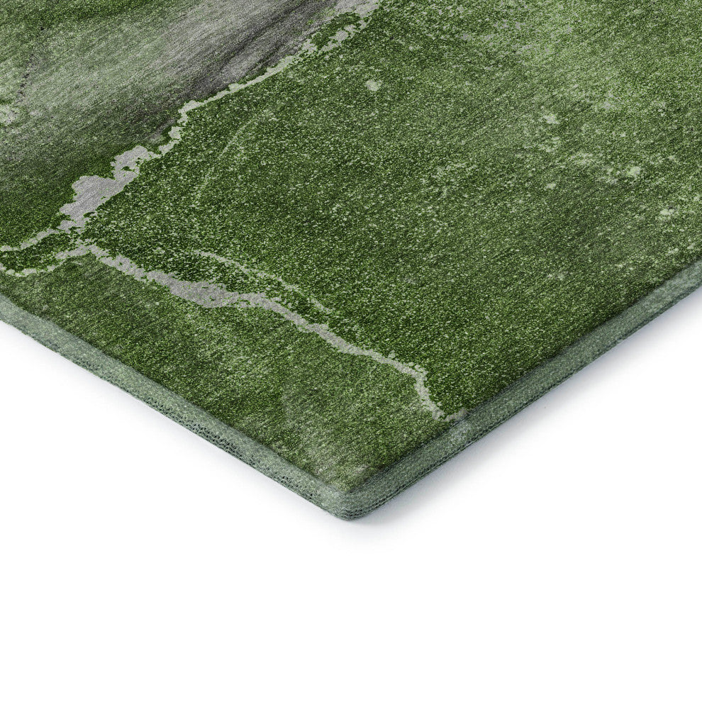Premium Machine Washable Mayfield AMF524 Olive 5' x 7'6" Rug