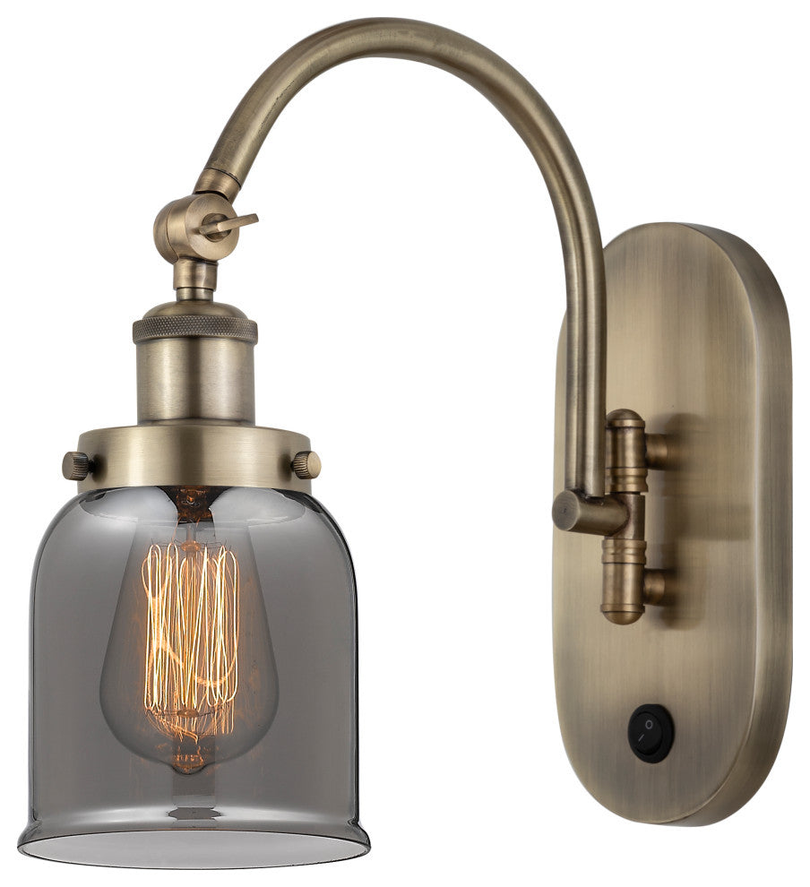 Bell Sconce, Antique Brass, Plated Smoke, Plated Smoke