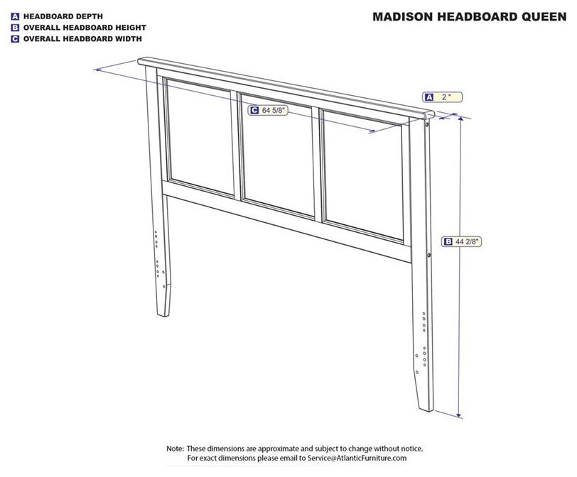 Leo & Lacey Traditional Solid Hardwood Queen Panel Headboard in Espresso