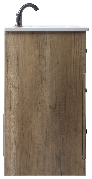 Home Living 60" SIngle Bathroom Vanity, Natural Oak