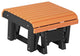 Poly Glider Footrest, Tangerine & Black
