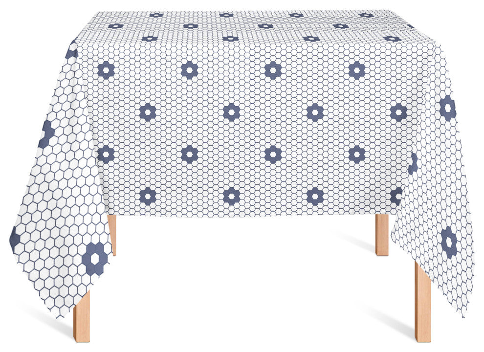 Floral Tile Pattern 58x58 Tablecloth