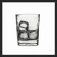 "Bourbon on the Rocks" Framed Painting Print, 12"x12"