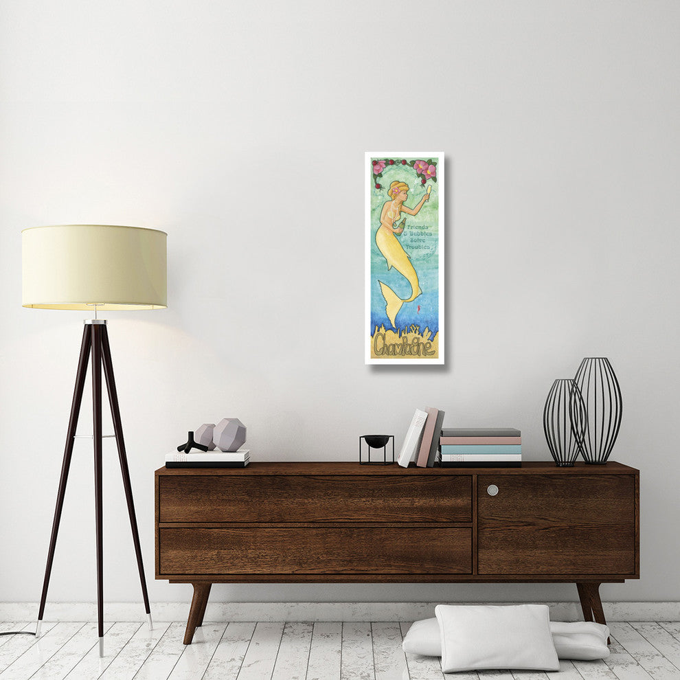 "Nouveau Mermaid Champagne v2" Digital Paper Print by Elyse DeNeige, 14"x38"