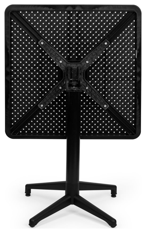 Omax Decor Flip Folding Plastic Outdoor or Indoor Bistro Dining Table 27.6 inch,
