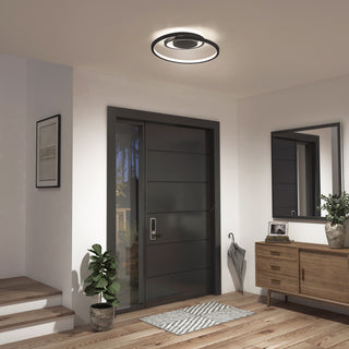 Artika Salto Ceiling Flushmount Light, Black